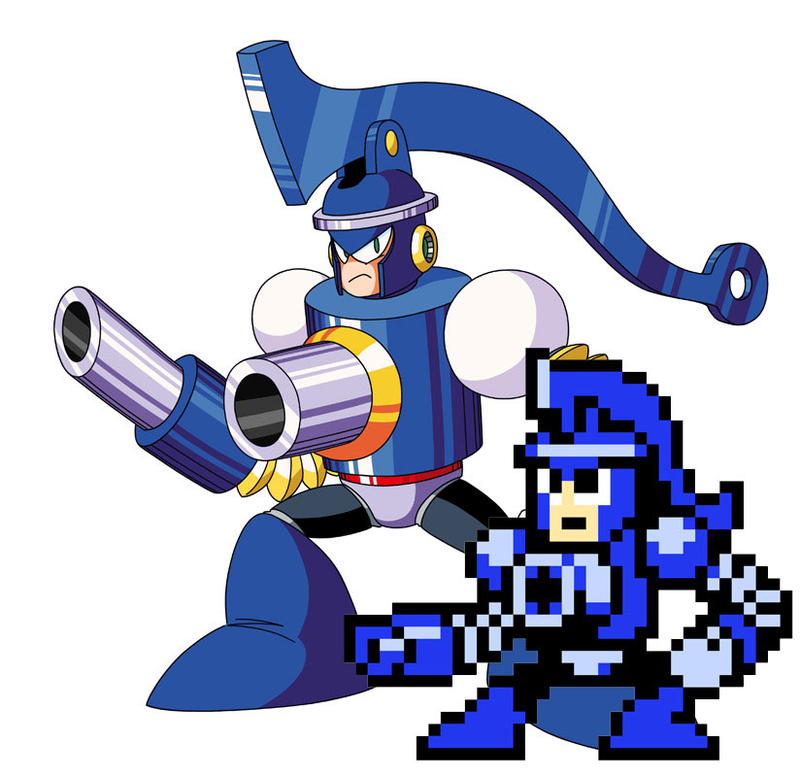 Illustration for article titled Mega Man 10 Robot Masters Sprites Vs. Art